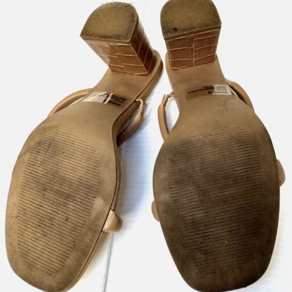 Dolce Vita Nude Minimalist Block Heel Sandals | Size 8 *see photos - Picture 9 of 16